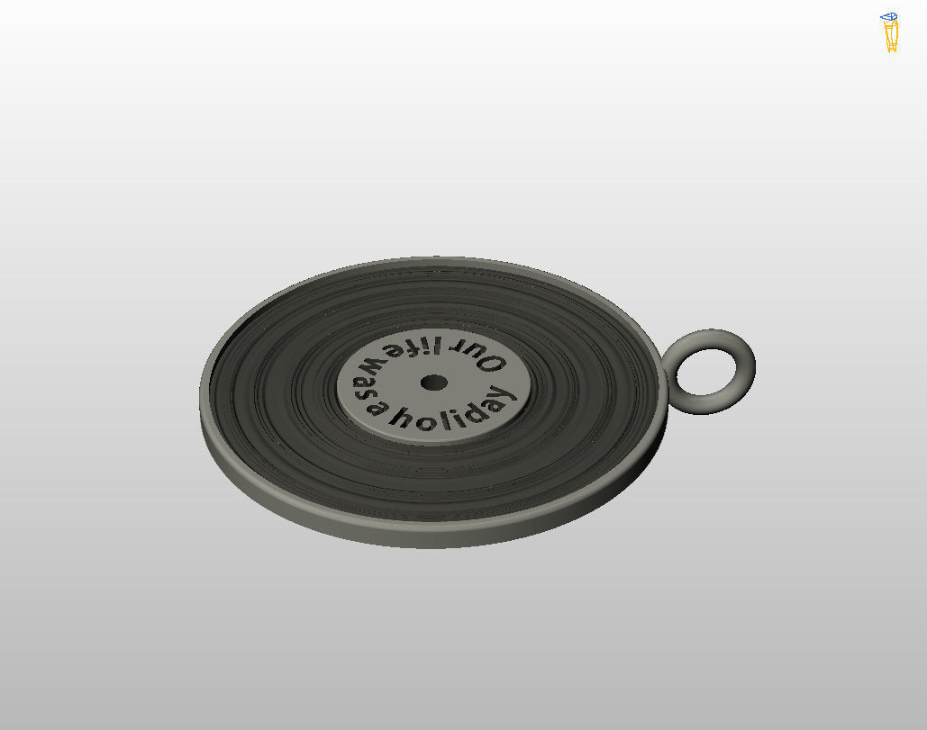 Pedant music record 3D print model_35