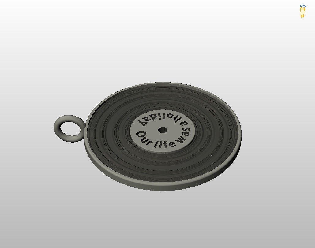 Pedant music record 3D print model_24