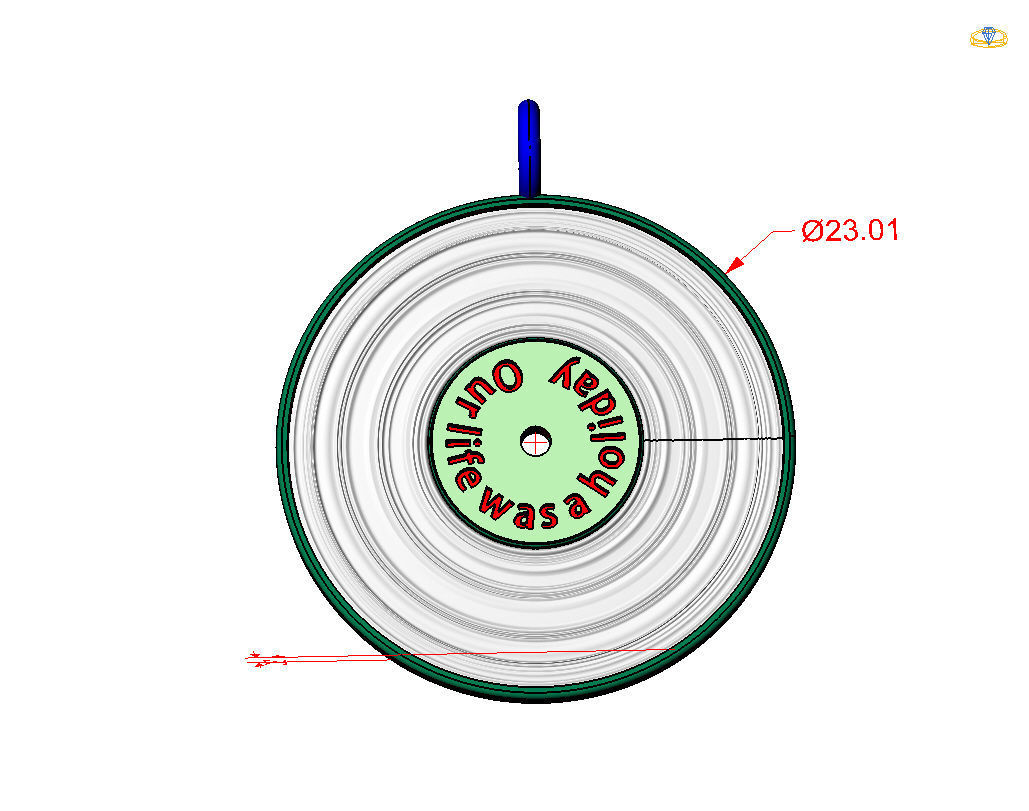 Pedant music record 3D print model_41