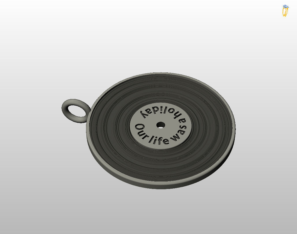 Pedant music record 3D print model_30