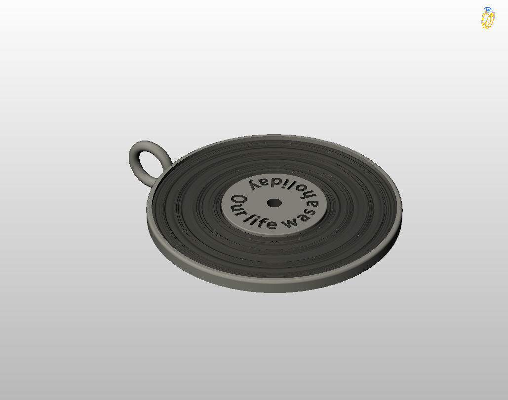 Pedant music record 3D print model_40