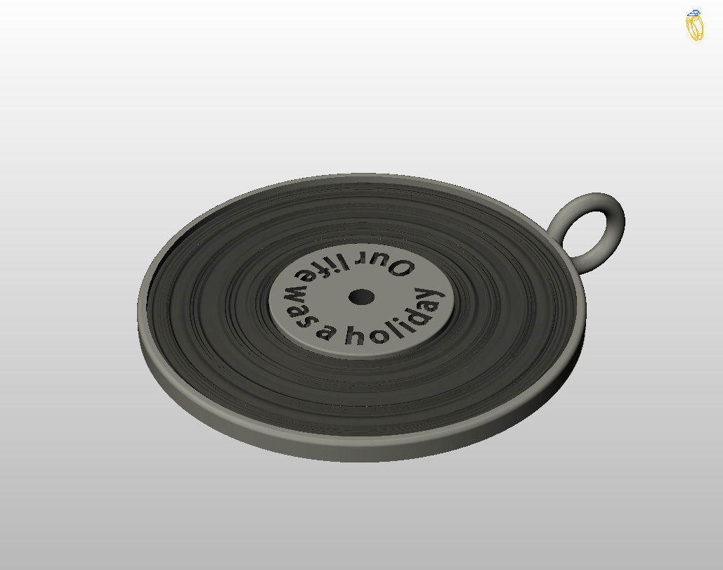 Pedant music record 3D print model_27