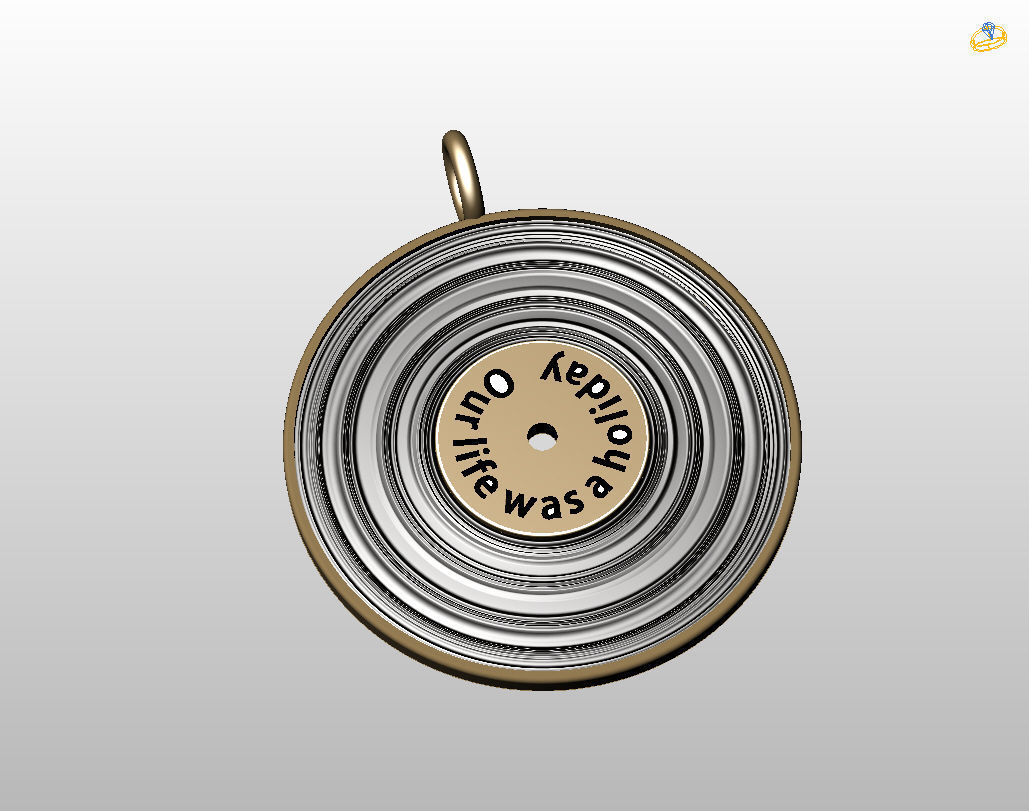 Pedant music record 3D print model_6