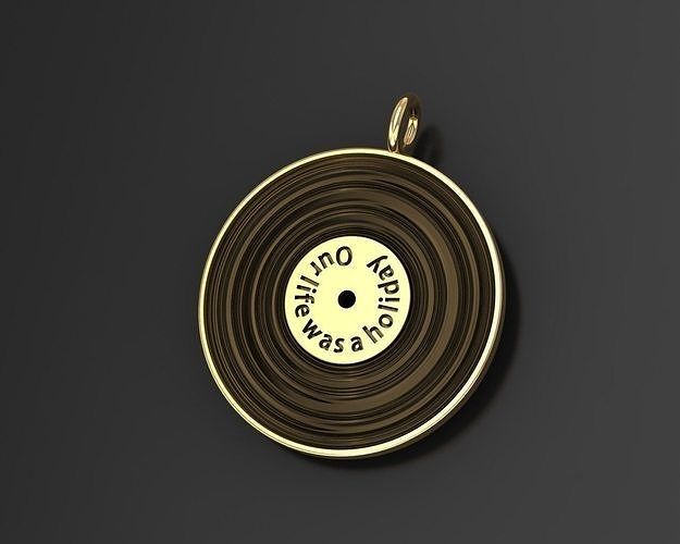 Pedant music record 3D print model