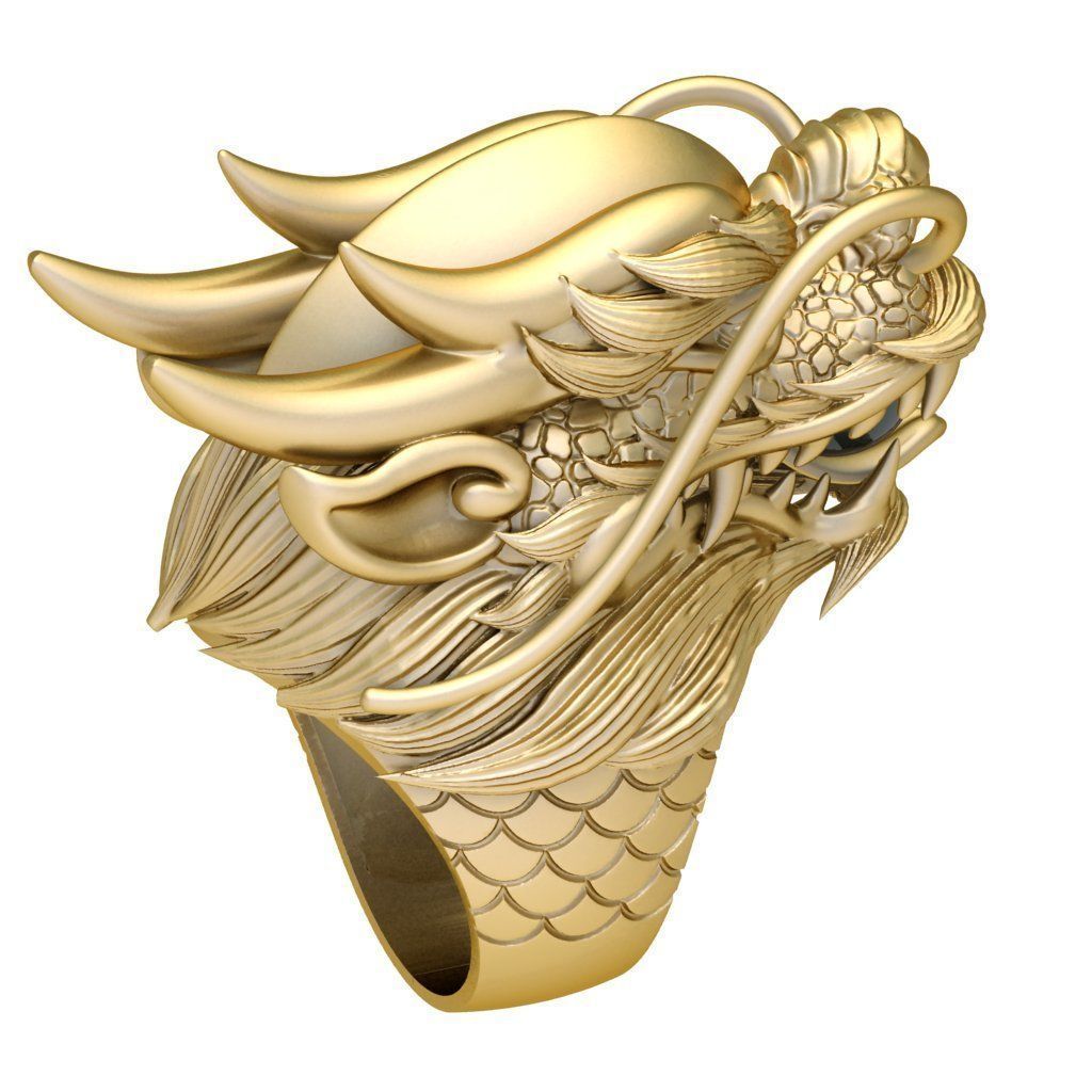 set dragon ring and bangle 562 3D print model_11