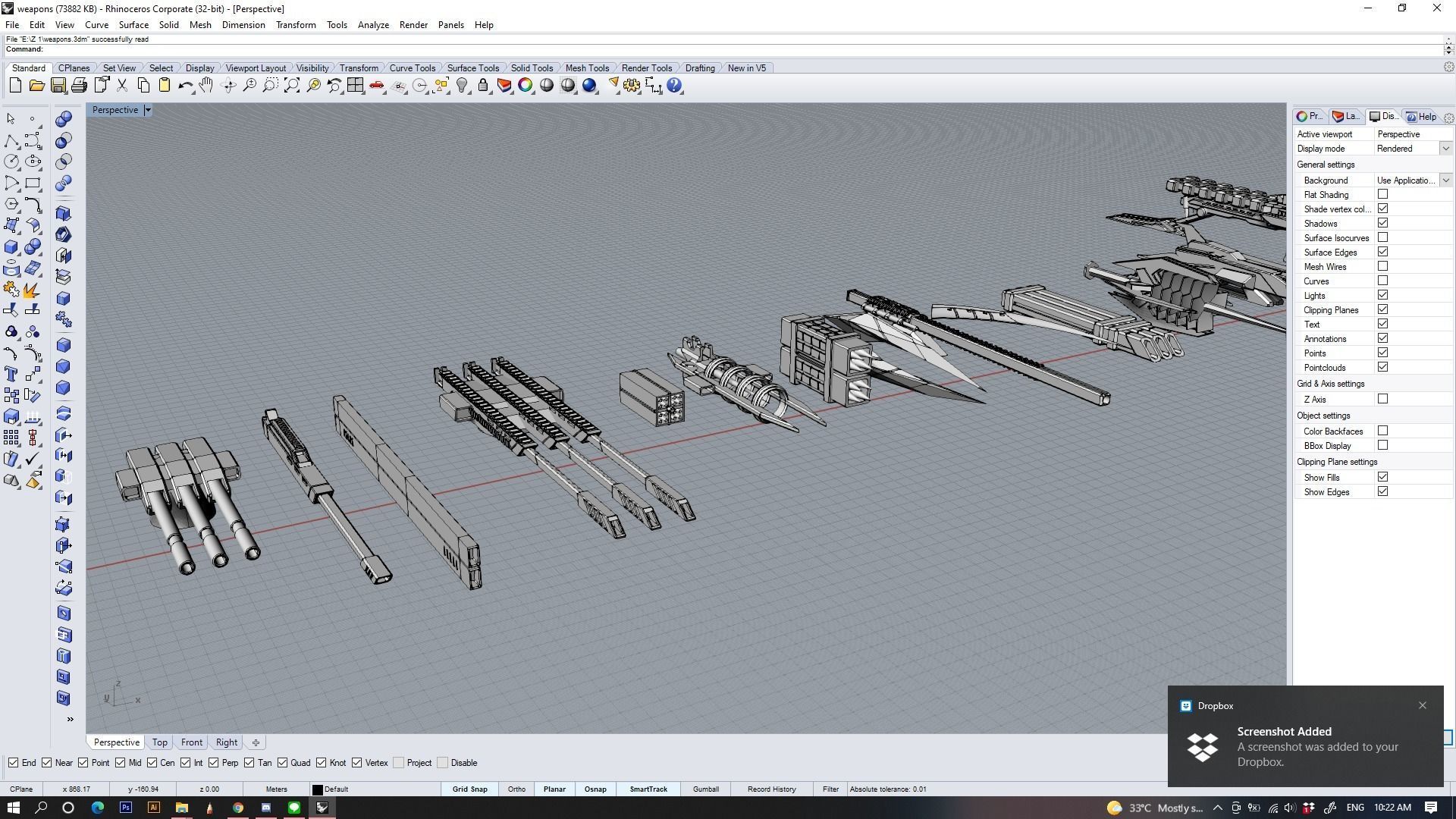Sci-fi Vehicle Weapons 3D model_3
