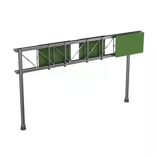 Overhead Street Sign 3D model