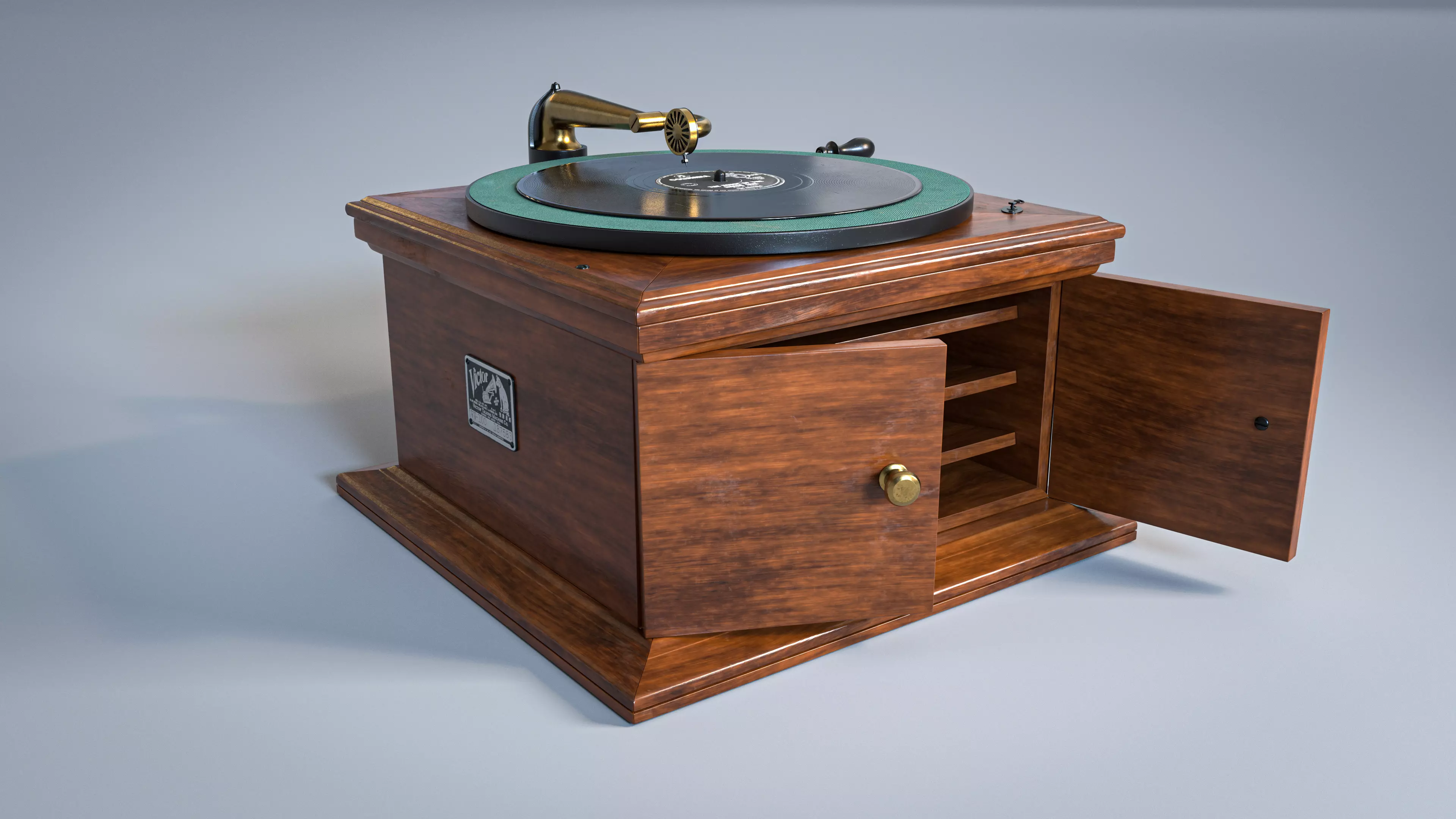 Victrola Gramophone Phonograph Graphophone 3D model_0