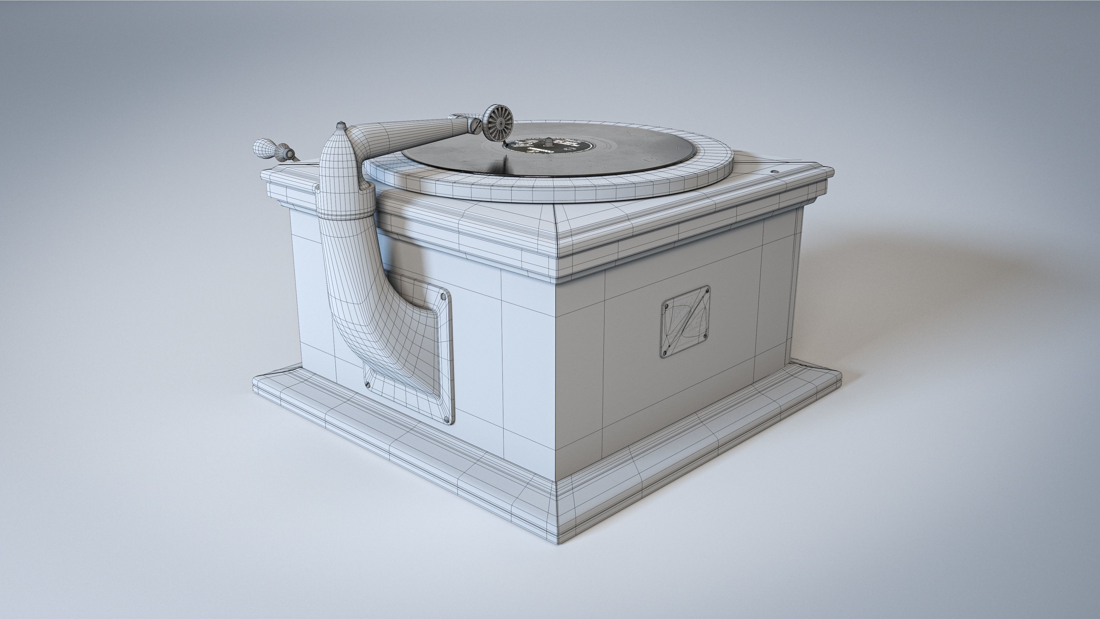 Victrola Gramophone Phonograph Graphophone 3D model_14
