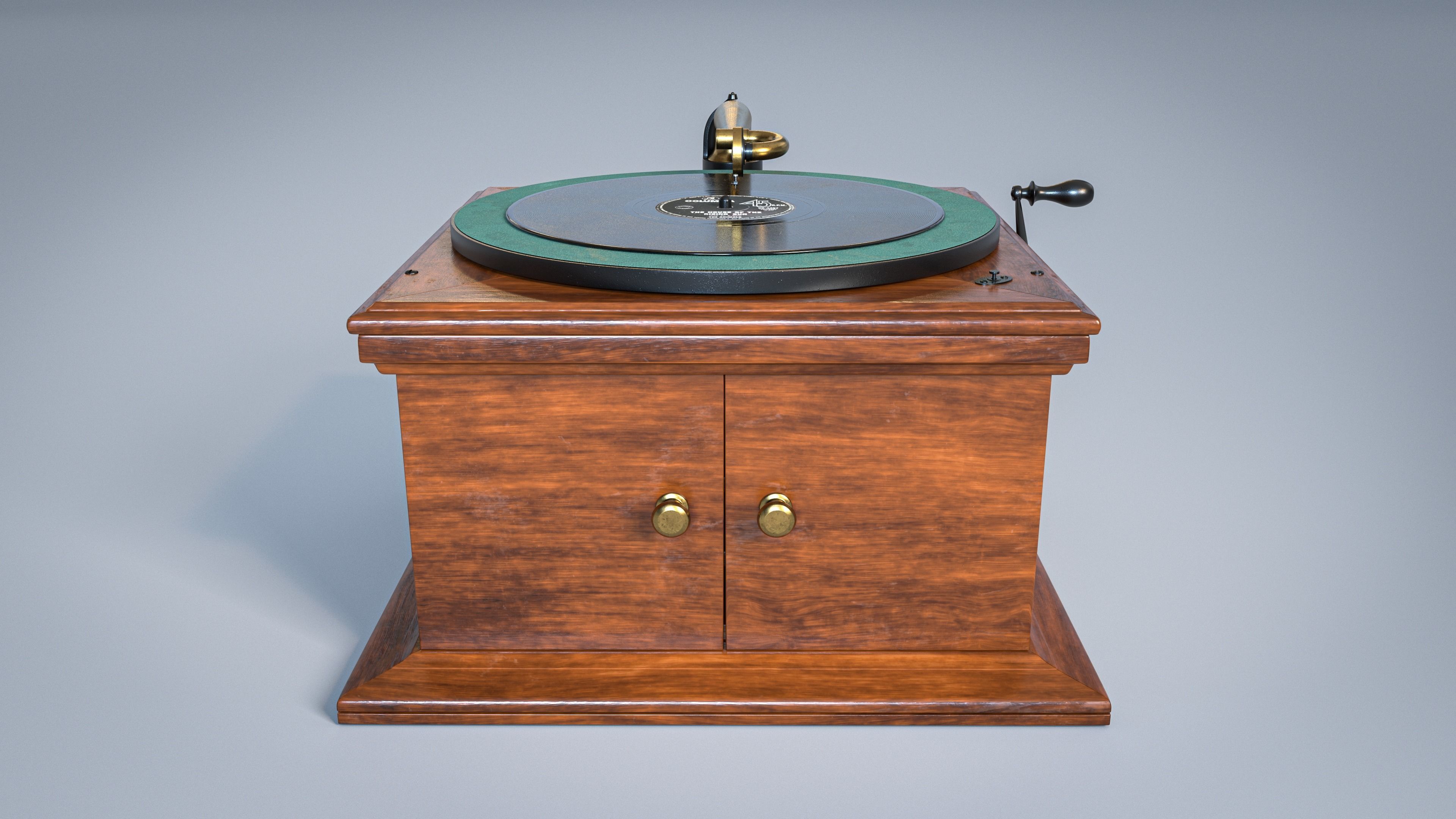 Victrola Gramophone Phonograph Graphophone 3D model_5