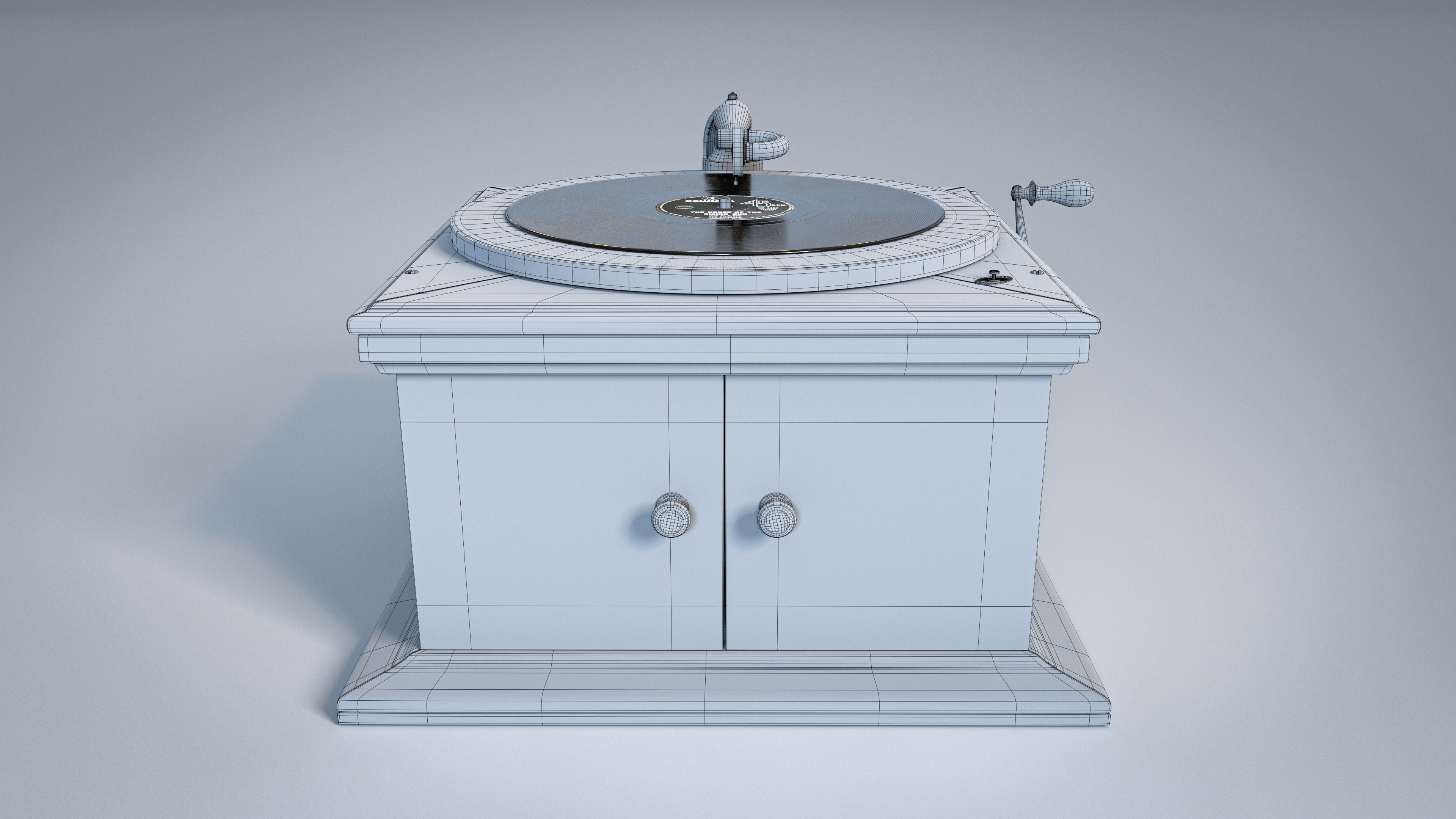 Victrola Gramophone Phonograph Graphophone 3D model_6