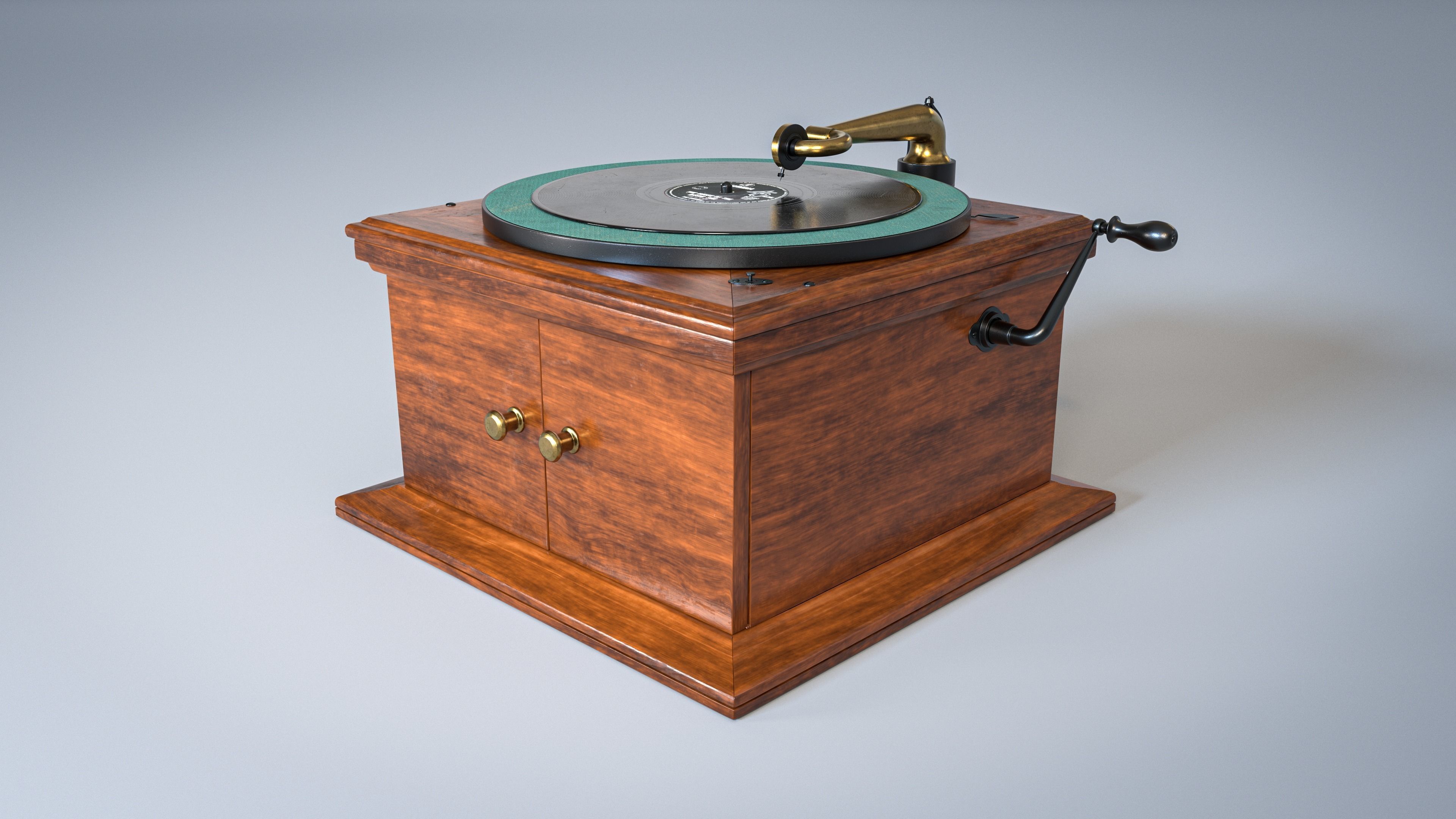 Victrola Gramophone Phonograph Graphophone 3D model_9