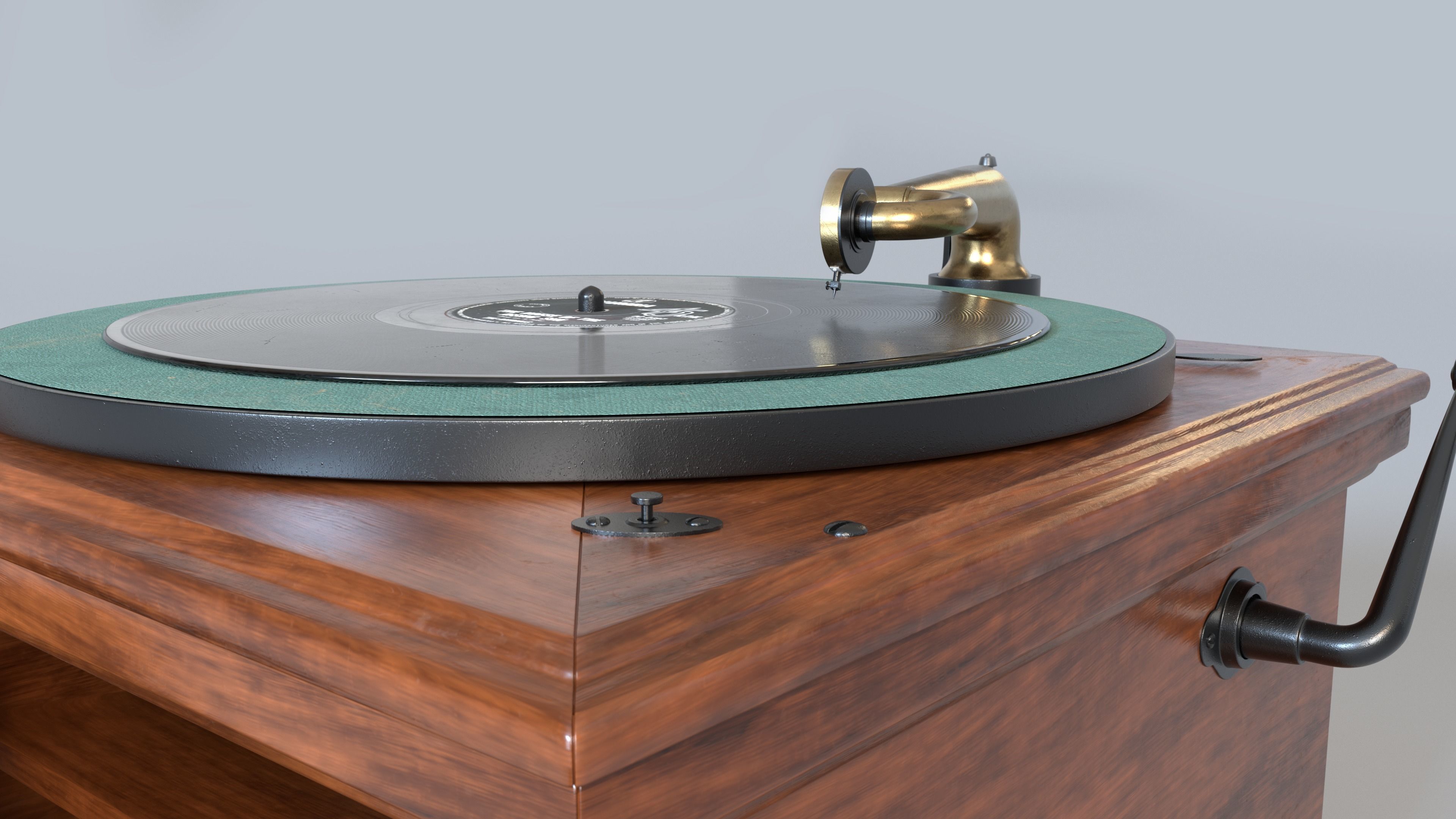 Victrola Gramophone Phonograph Graphophone 3D model_3