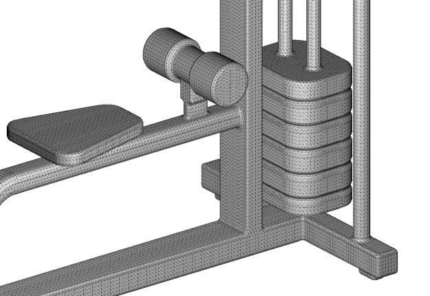 Gym Lat Pulldown Machine 3D print model_4