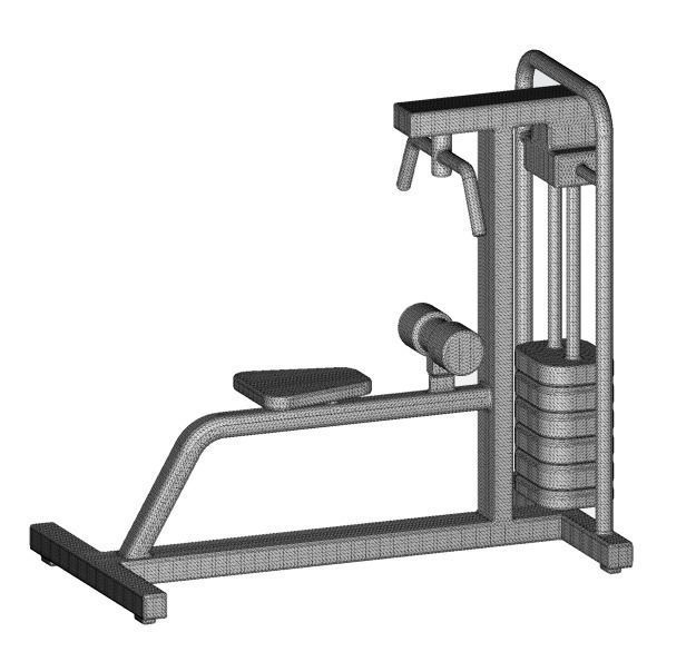 Gym Lat Pulldown Machine 3D print model_3