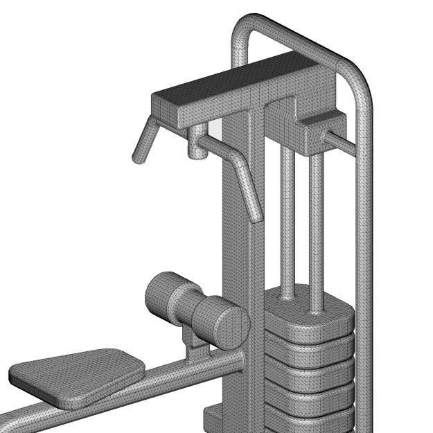 Gym Lat Pulldown Machine 3D print model_5