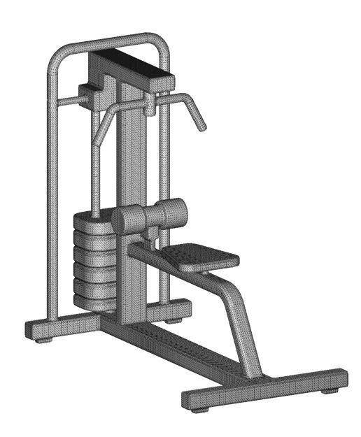 Gym Lat Pulldown Machine 3D print model_2