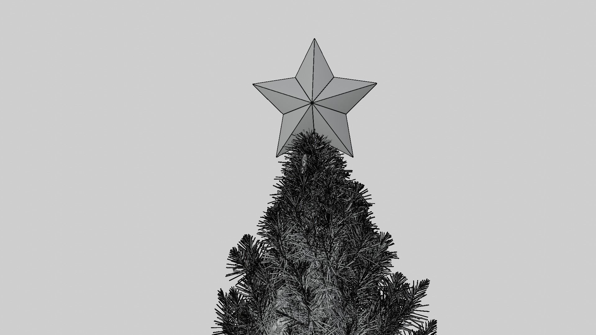 Christmas tree with Ornament and String Light 3D model_6