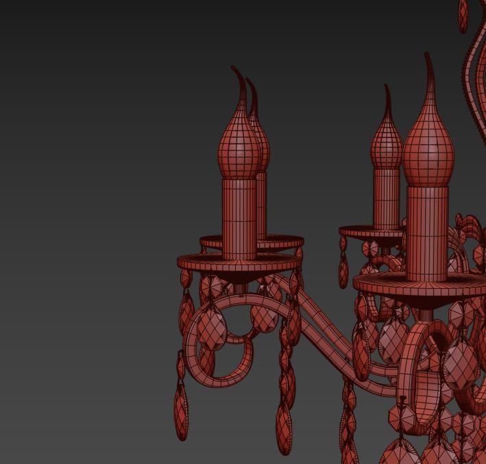 Chandelier Vesuvio E 1 1 8 601 G Corona Render 3D model_4