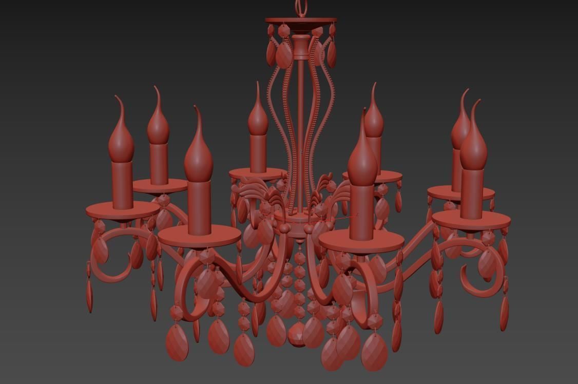 Chandelier Vesuvio E 1 1 8 601 G Corona Render 3D model_1