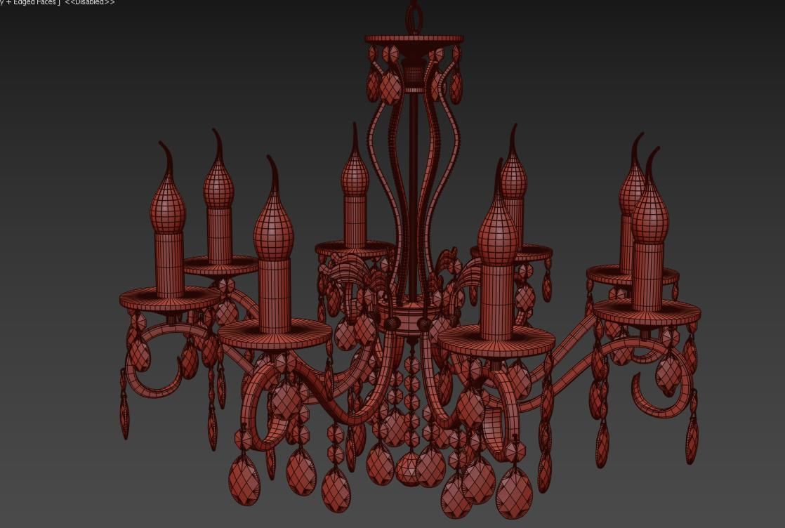 Chandelier Vesuvio E 1 1 8 601 G Corona Render 3D model_2