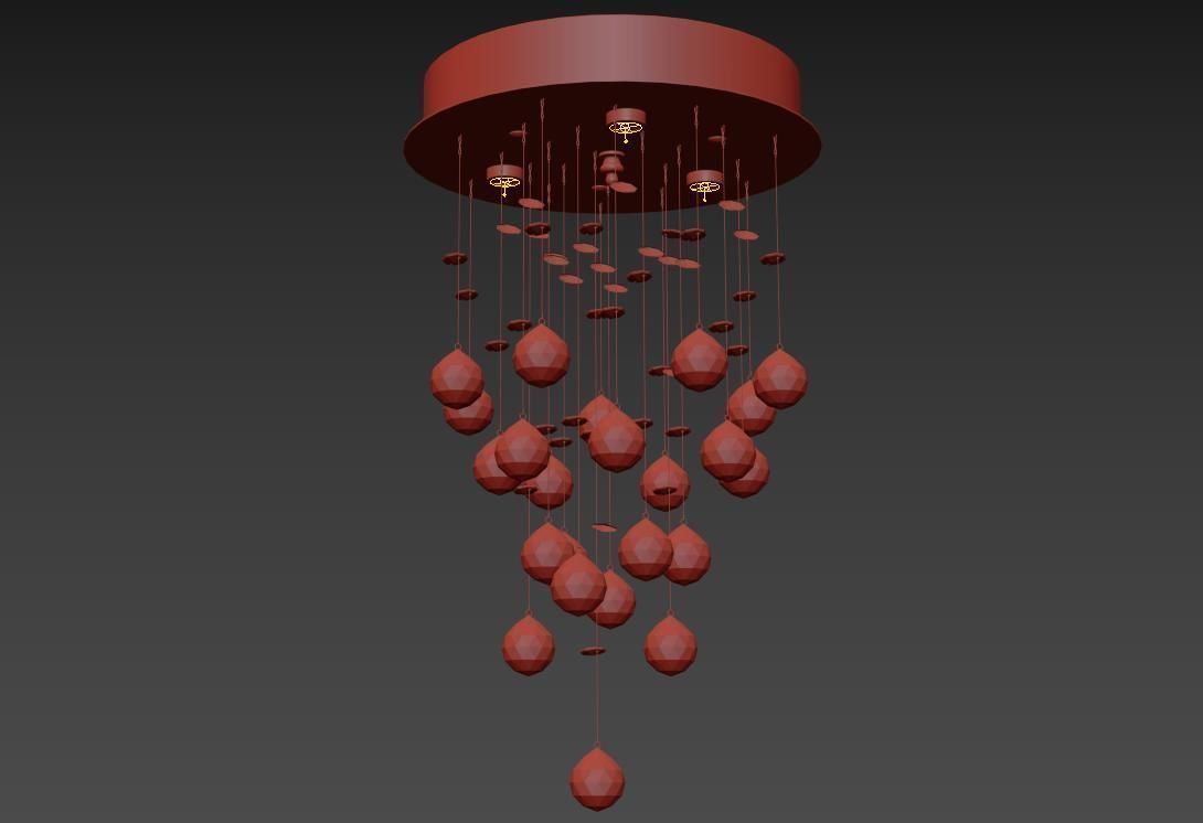 Chandelier Flusso L 1 4 25 601 N 3D model_1