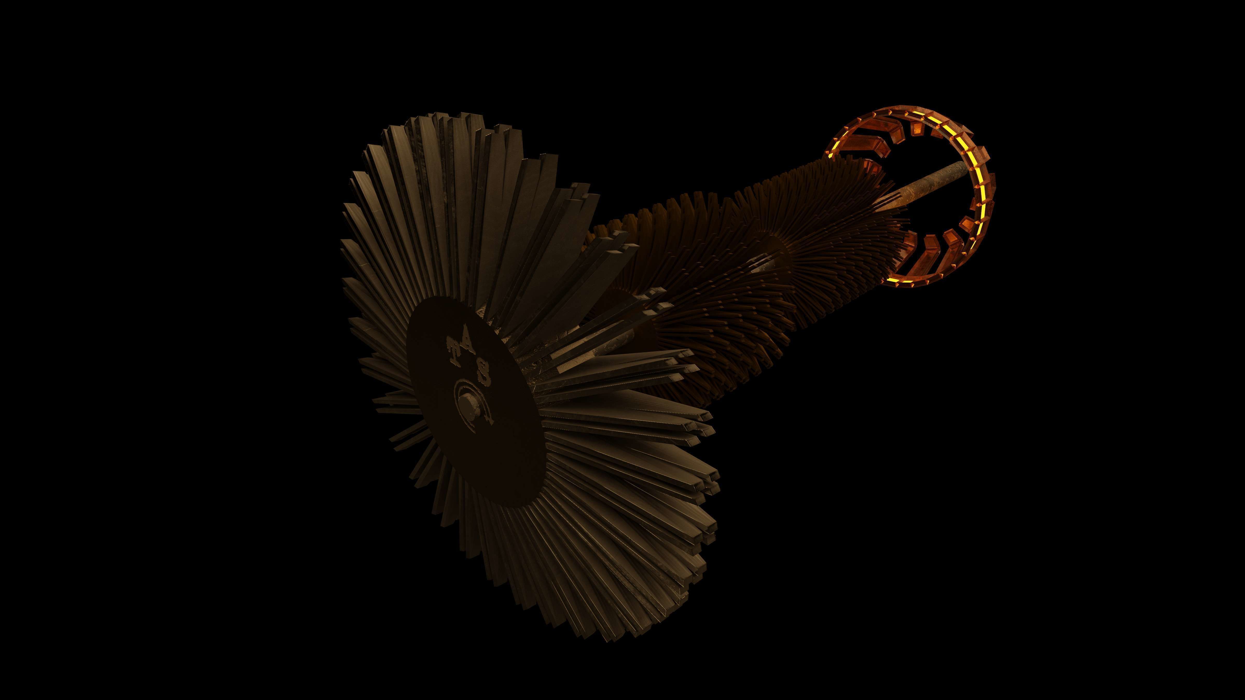 Steampunk Jet Engine 3D model_6