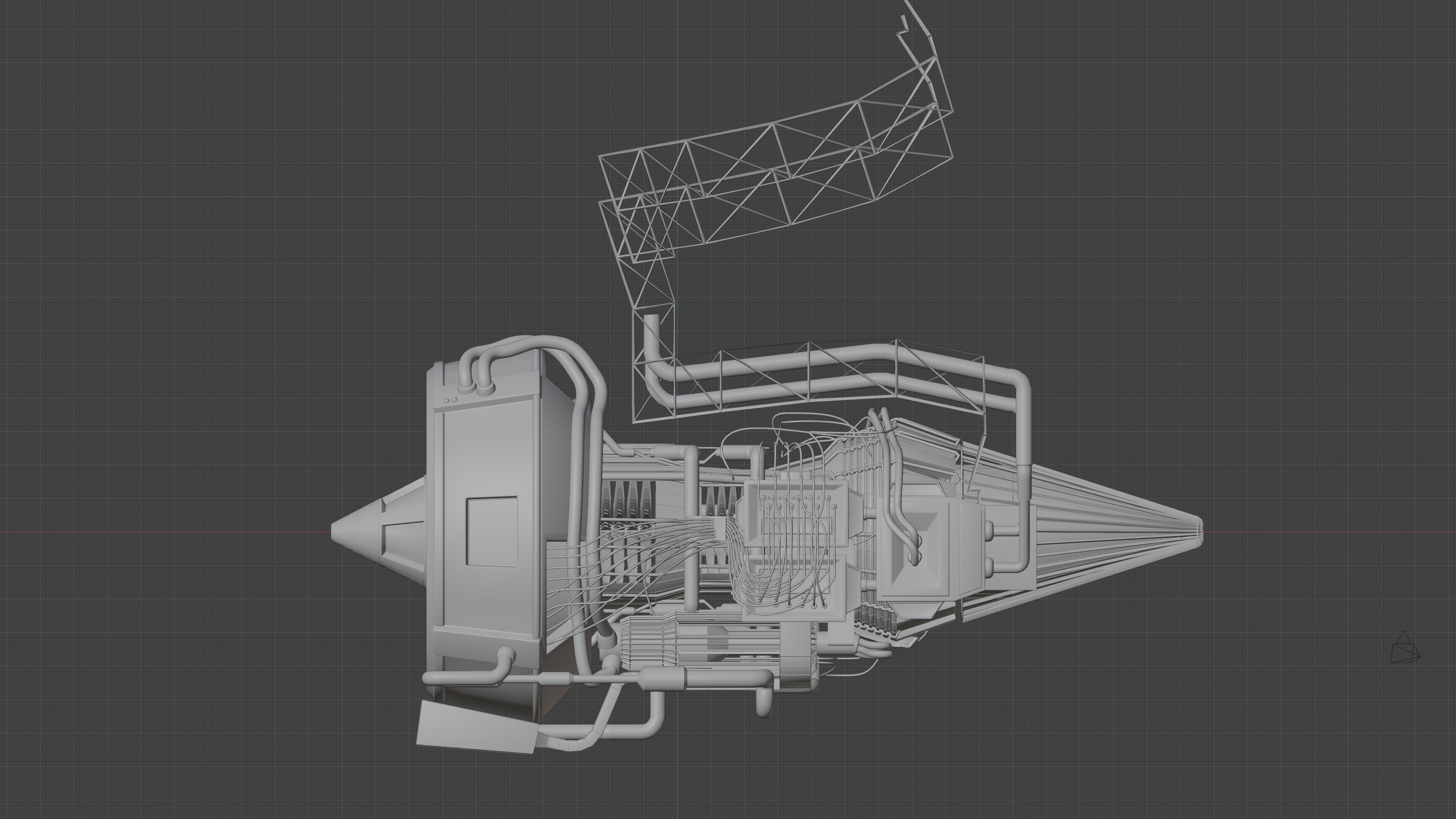 Steampunk Jet Engine 3D model_8