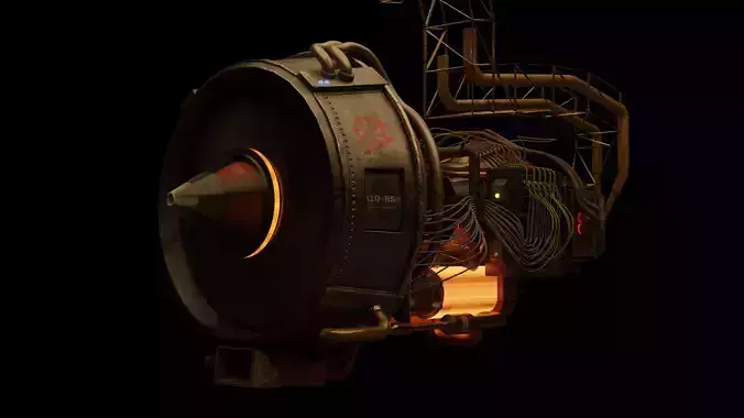 Steampunk Jet Engine 3D model