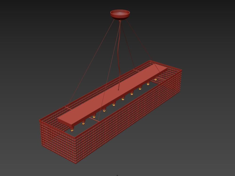 Chandelier Milano E 1 5 120x30 501 N 3D model_1