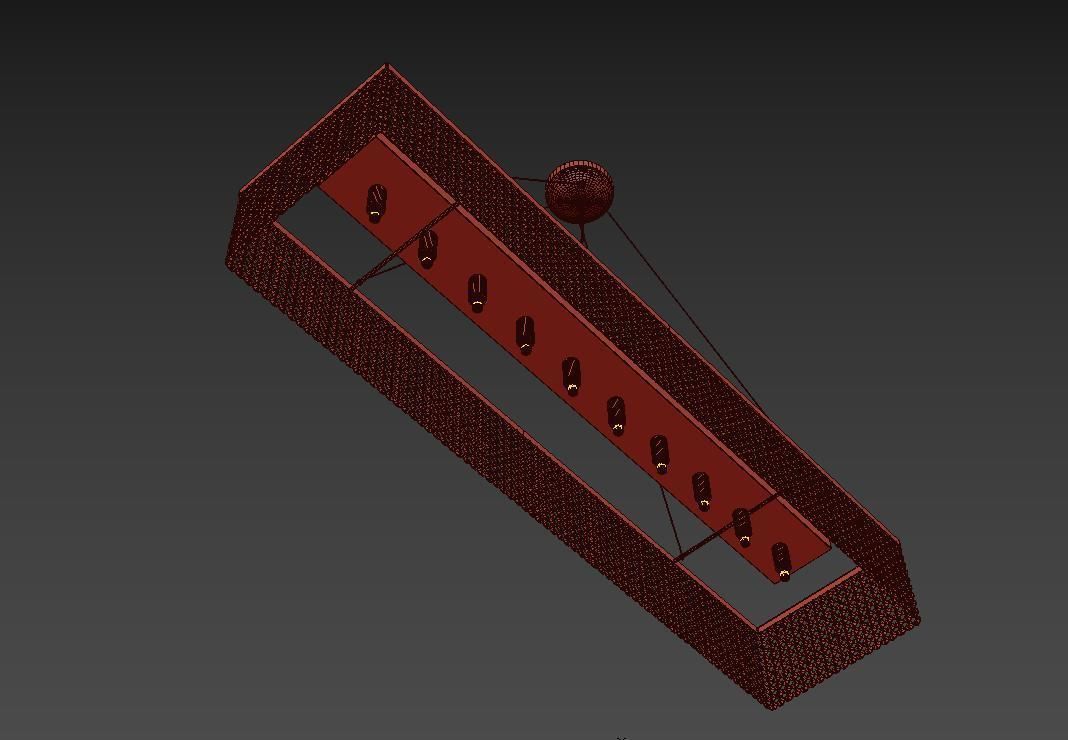 Chandelier Milano E 1 5 120x30 501 N 3D model_4