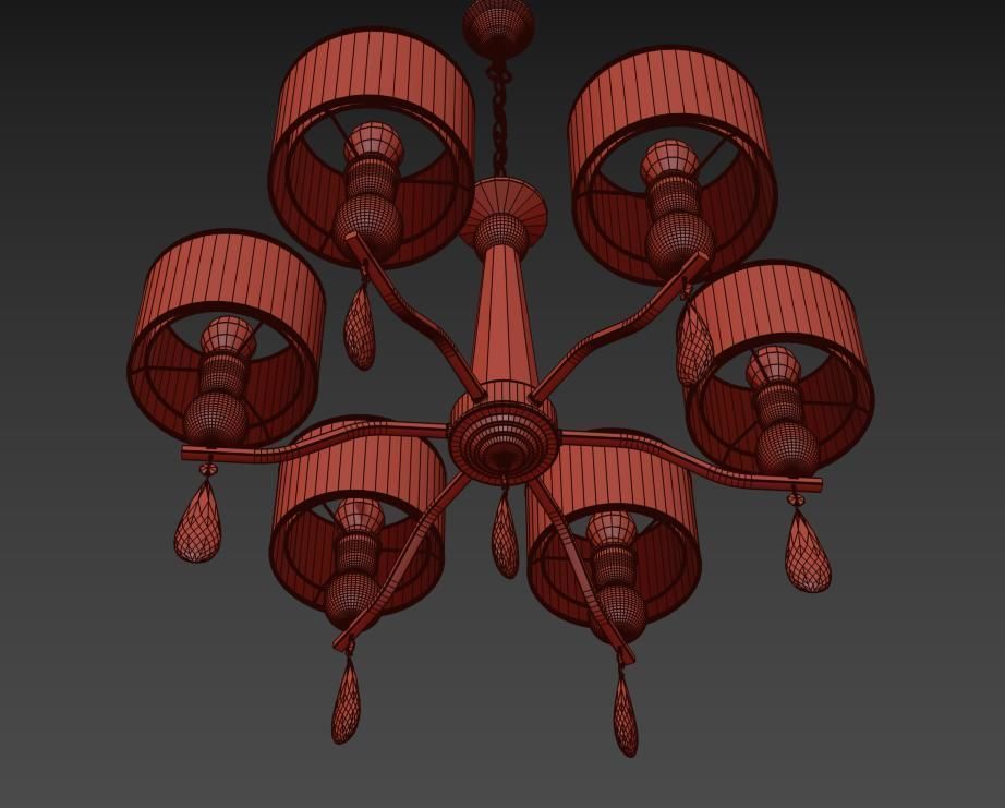 Chandelier Rufina E 1 1 6 600 W 3D model_4