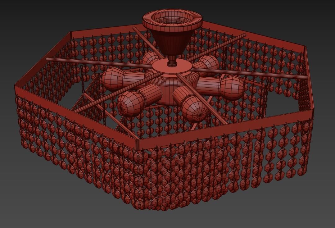 Chandelier Loreto E 1 5 40 600 G 3D model_1