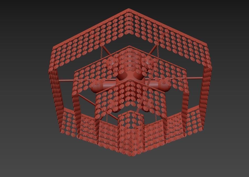 Chandelier Loreto E 1 5 40 600 G 3D model_3