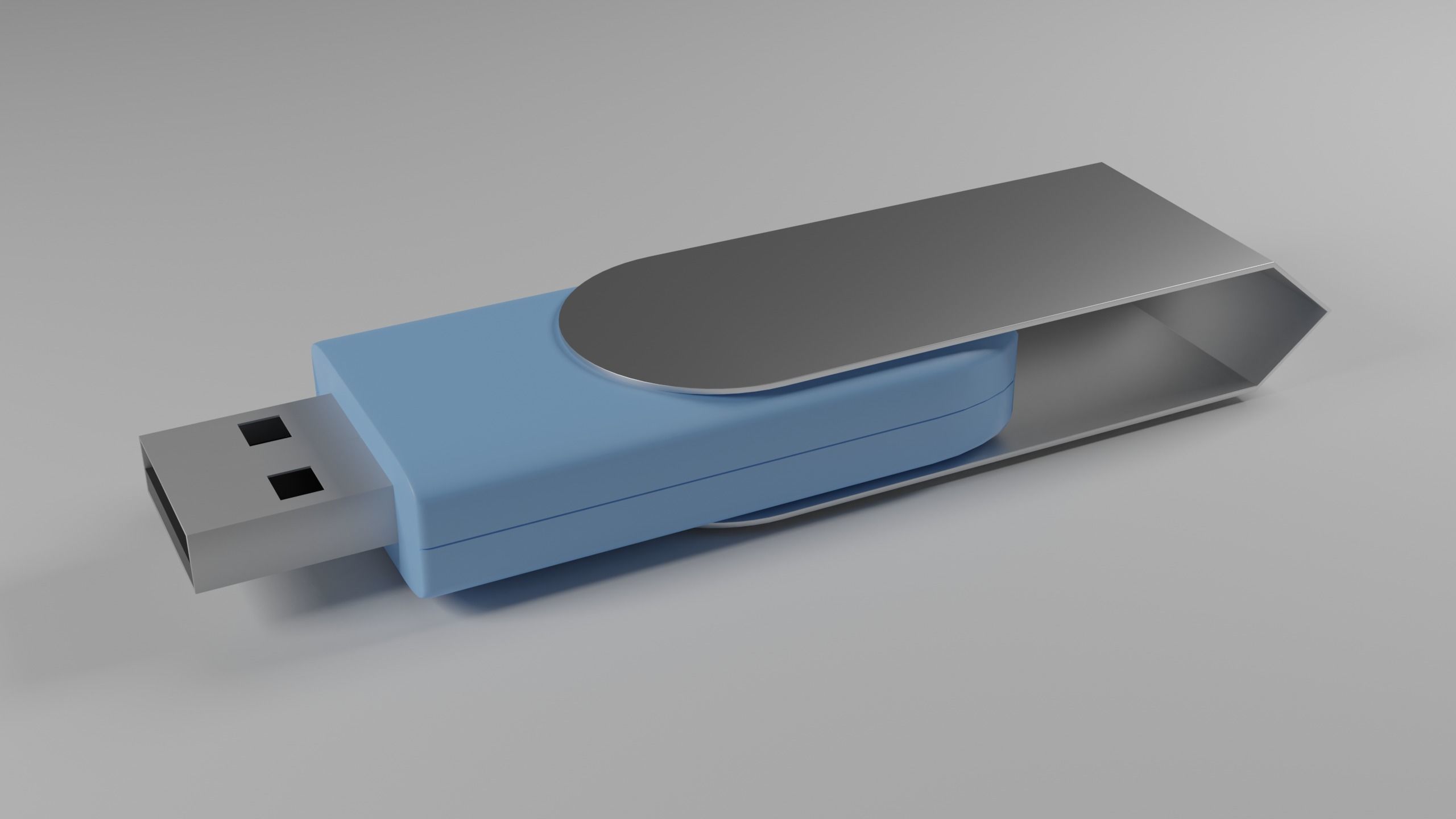 USB Stick - Flip Design Low-poly 3D model_2
