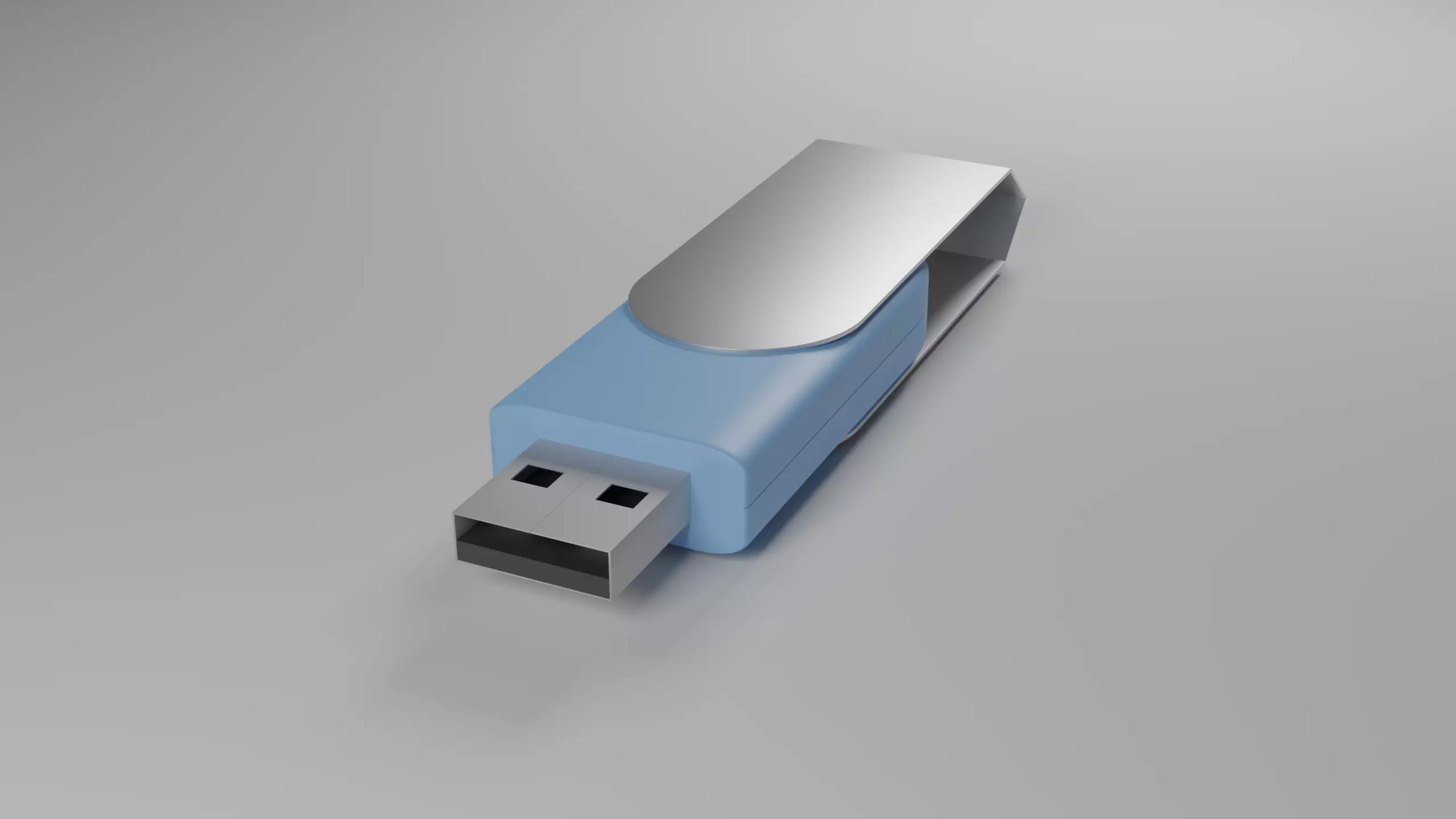 USB Stick - Flip Design Low-poly 3D model_0