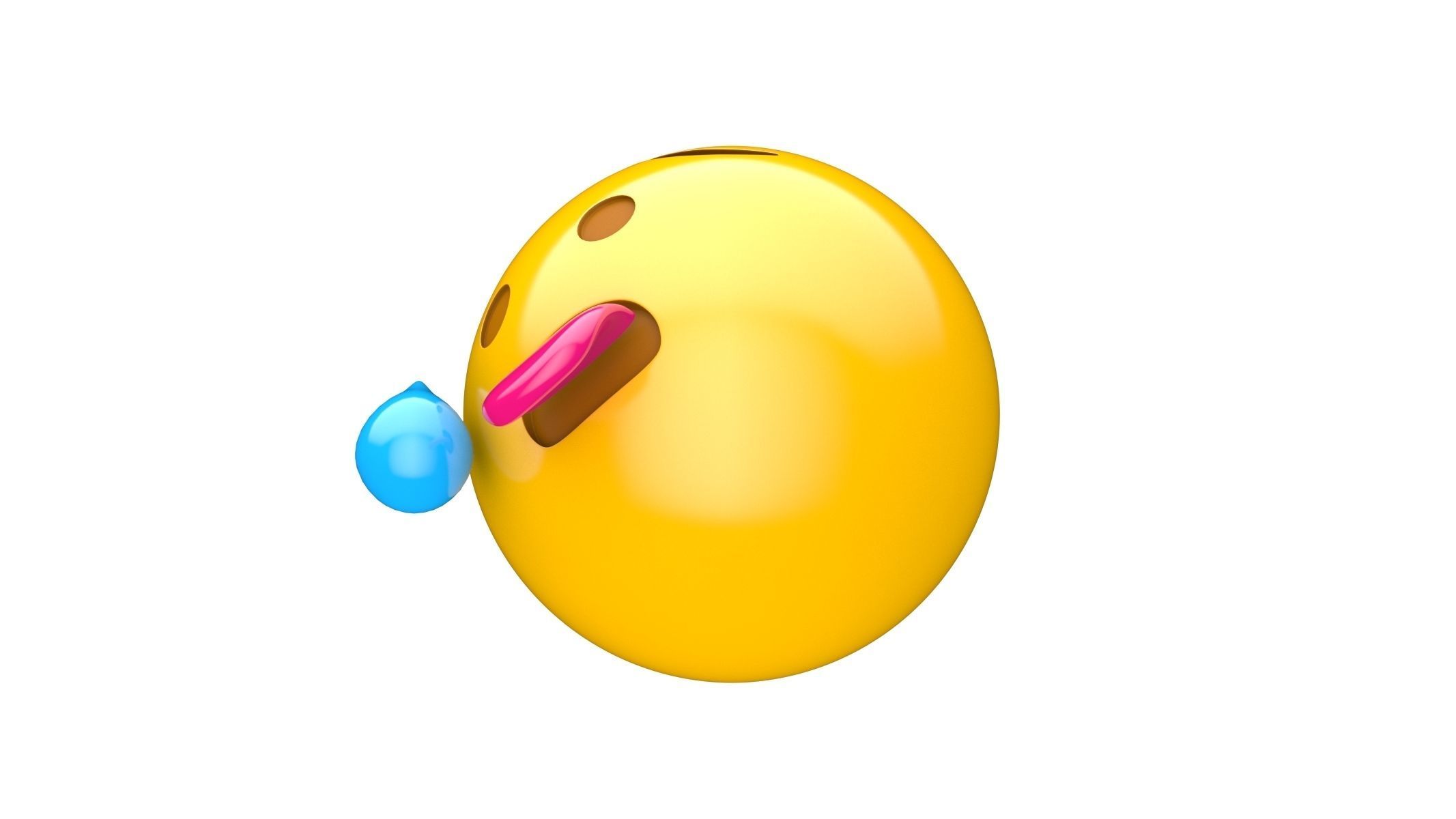 Apple Hot Face 3D model_3