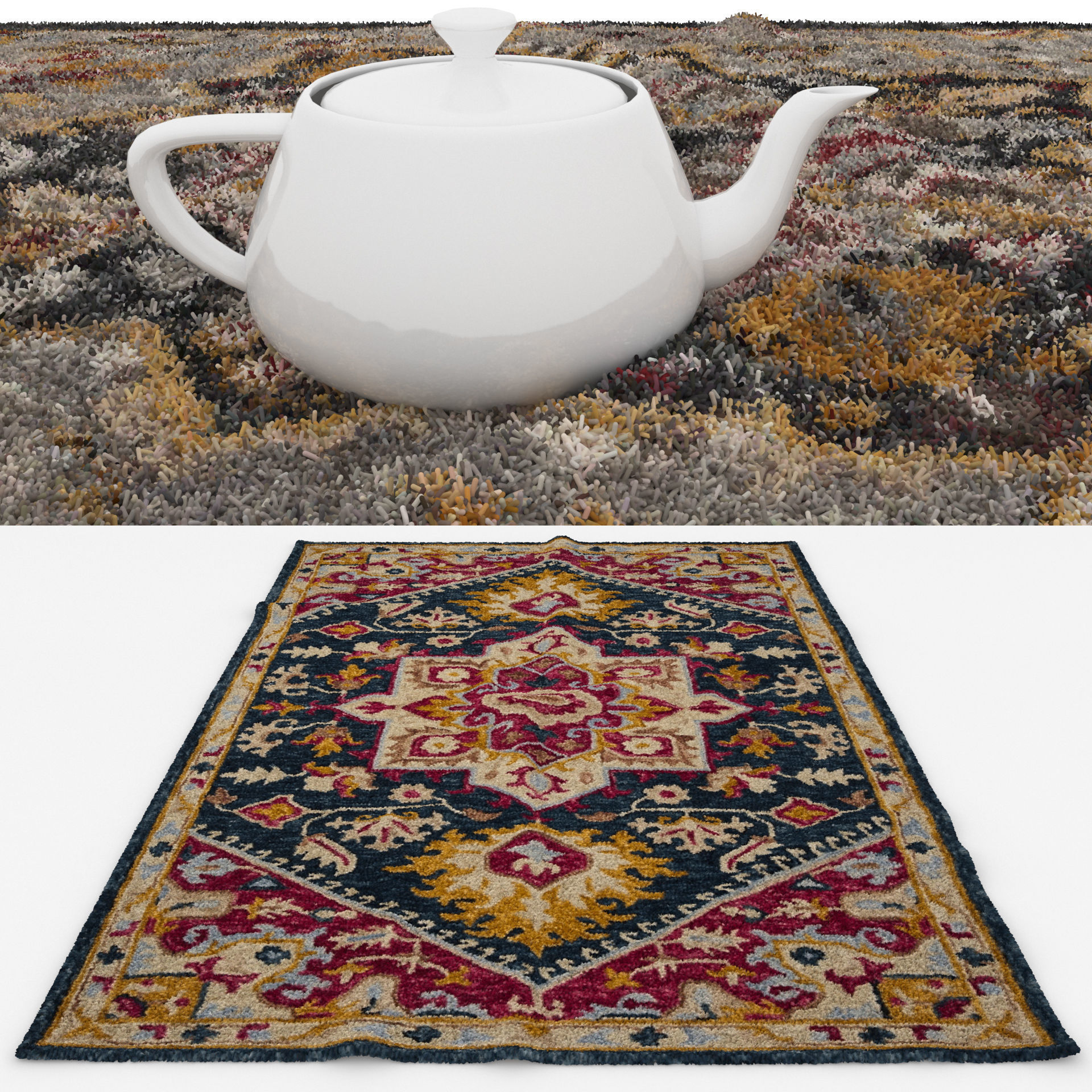 Rugs No 127 Low-poly 3D model_1