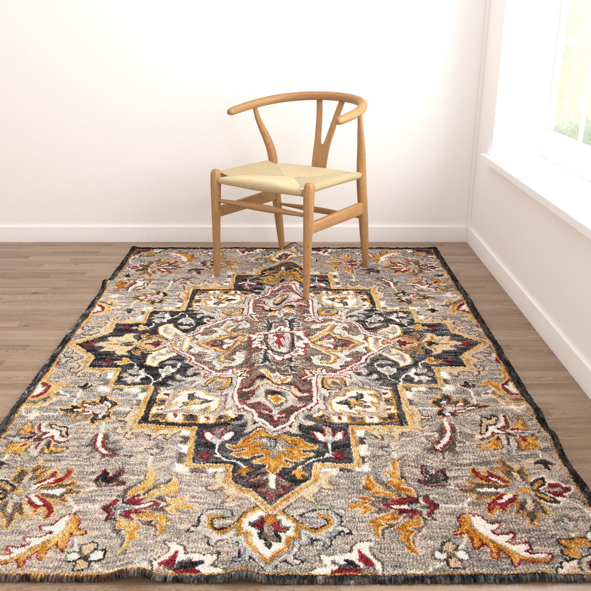 Rugs No 127 Low-poly 3D model_3