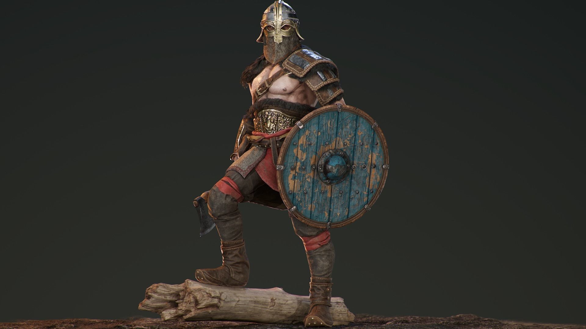 Bjorn Viking Low-poly 3D model_16