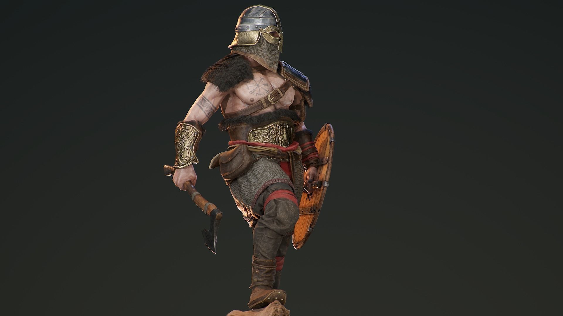 Bjorn Viking Low-poly 3D model_14