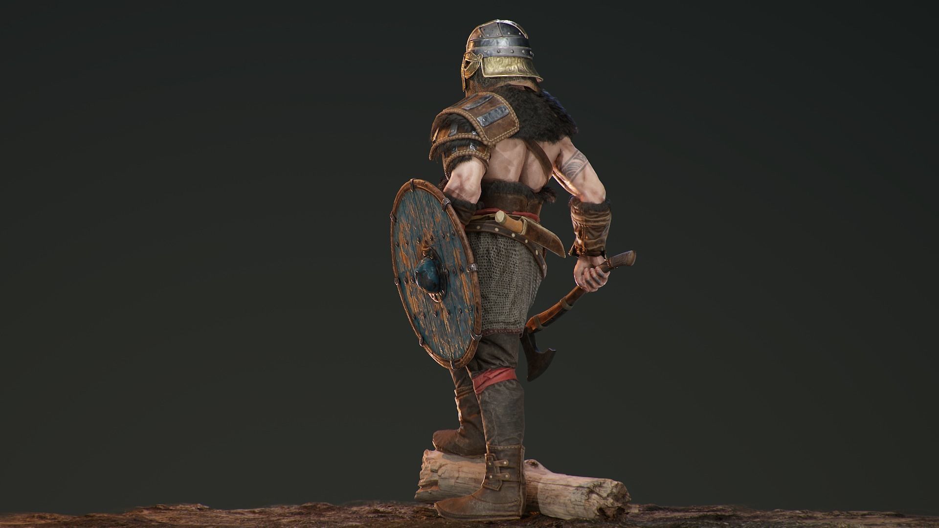 Bjorn Viking Low-poly 3D model_15