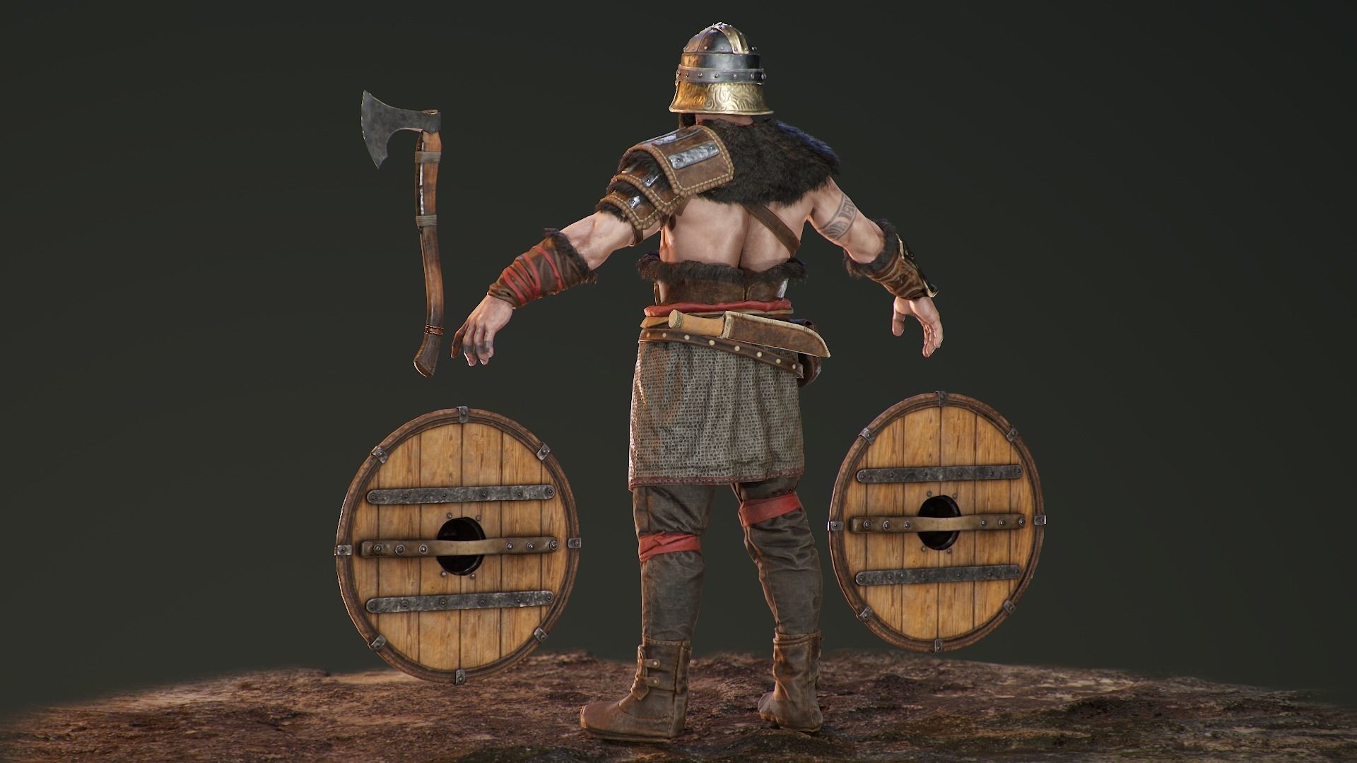 Bjorn Viking Low-poly 3D model_24