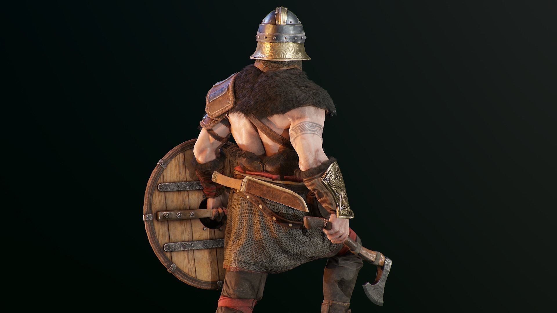 Bjorn Viking Low-poly 3D model_13