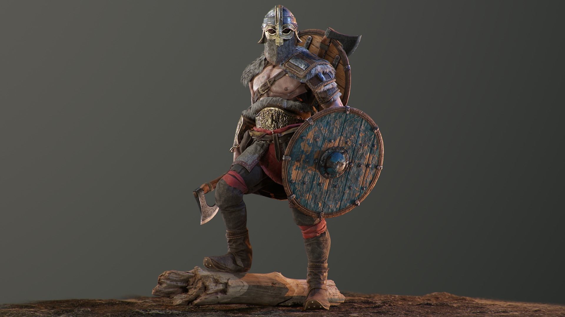 Bjorn Viking Low-poly 3D model_6