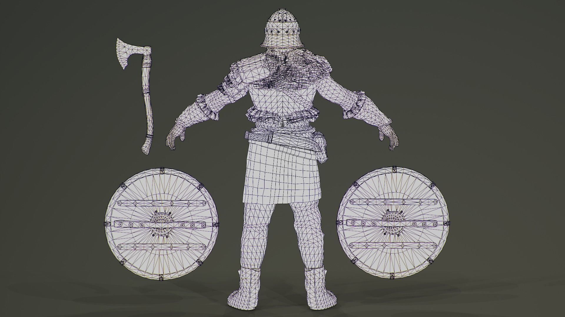 Bjorn Viking Low-poly 3D model_8