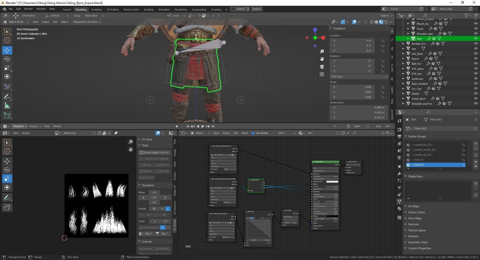 Bjorn Viking Low-poly 3D model_30