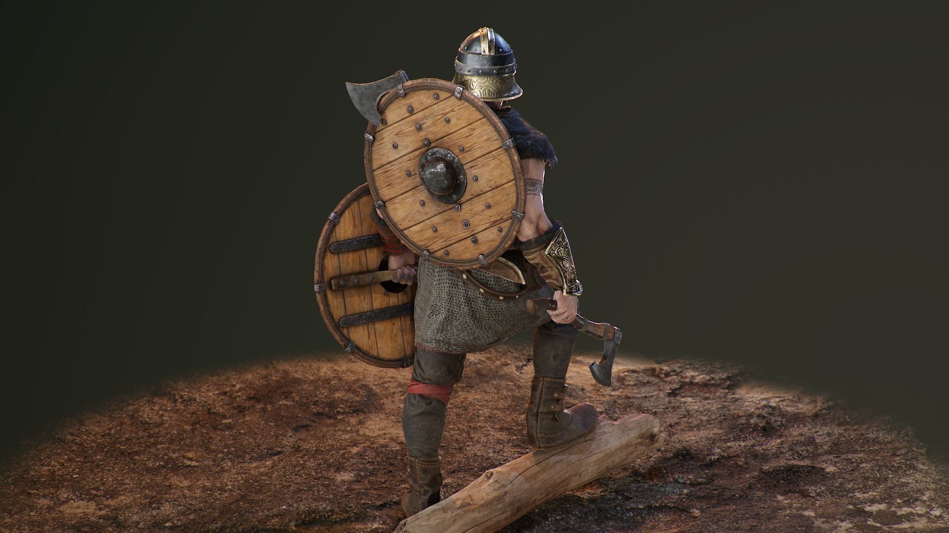 Bjorn Viking Low-poly 3D model_11