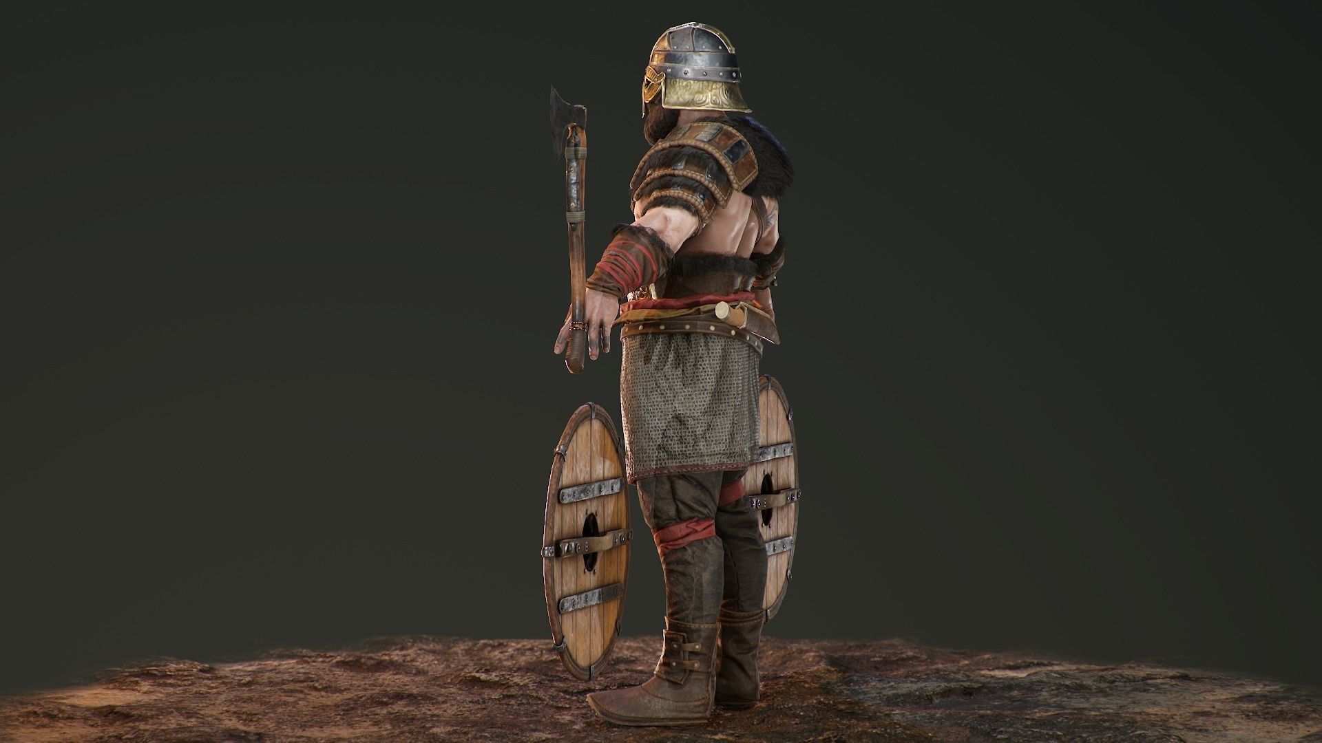 Bjorn Viking Low-poly 3D model_25