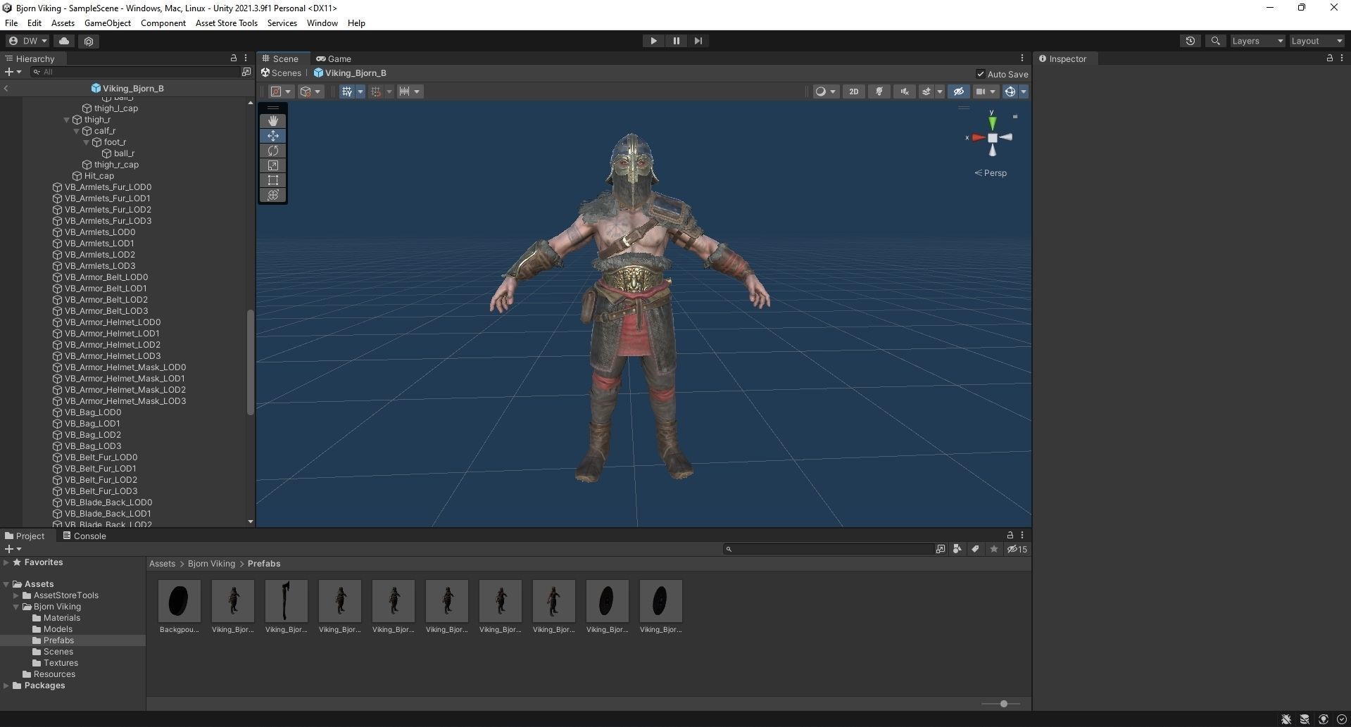 Bjorn Viking Low-poly 3D model_40